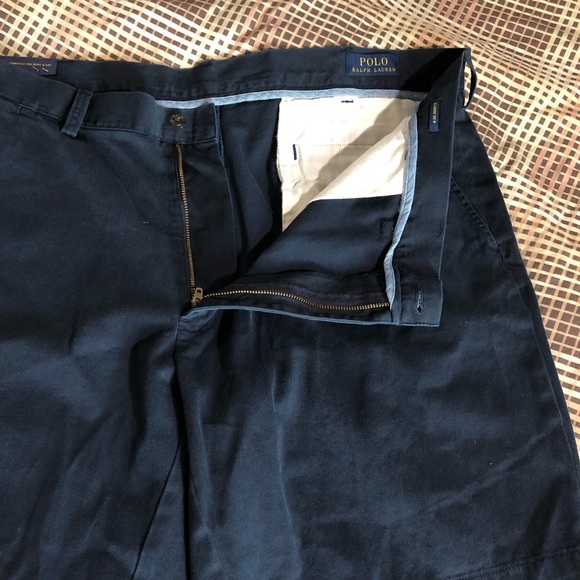 POLO BY RL Shorts Classic Fit Chino 9" Blue Sz 40 - Picture 3 of 5